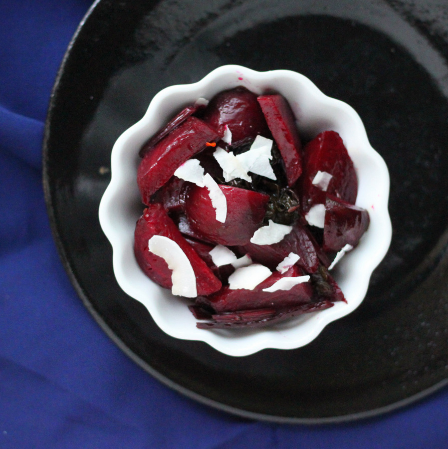 Beet Root and Beet Greens Stir fry.