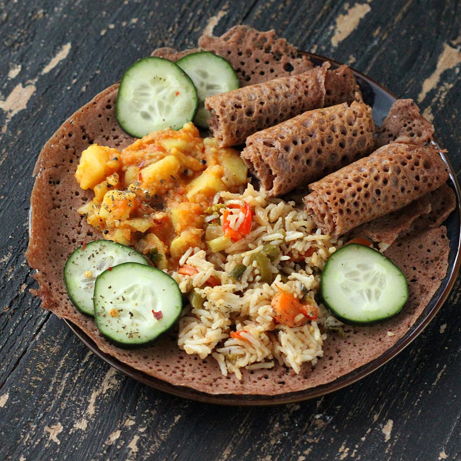 Injera - Ethiopian Flatbread with 100% Teff