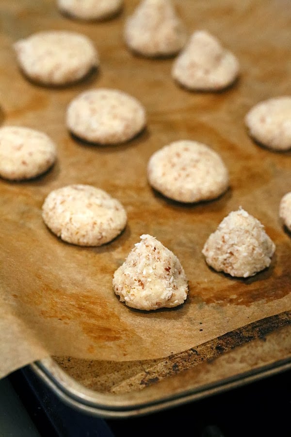 coconut macaroons recipe vegan coconut macaroons on a baking sheet