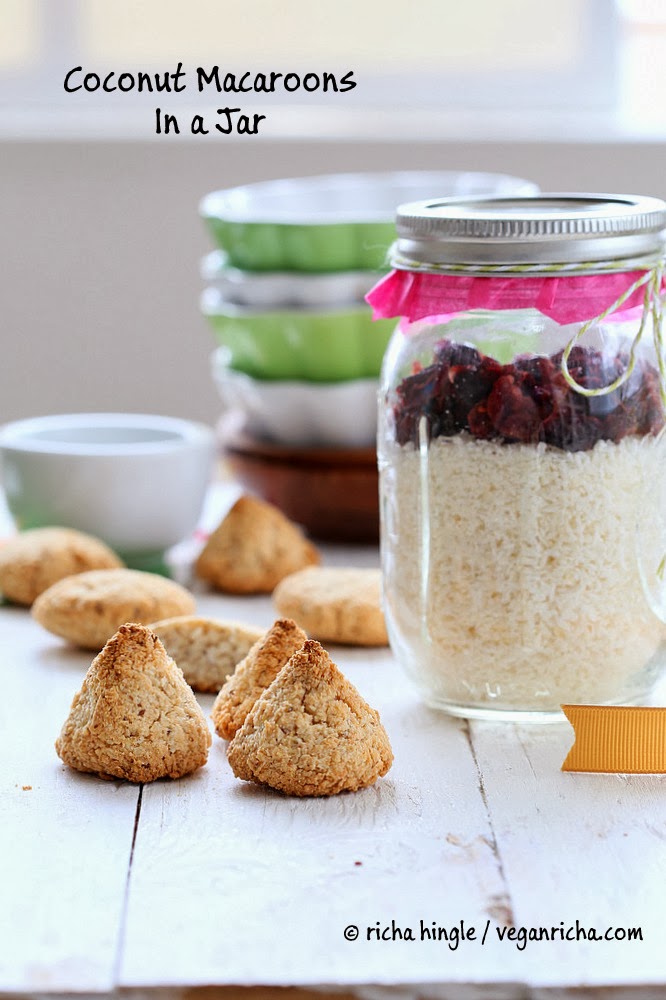 gluten-free coconut macaroons mix in mason jars 
