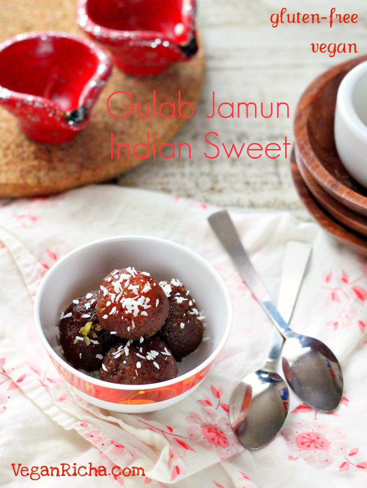 Vegan Gulab Jamuns - Dairy-free Recipe | Vegan Richa