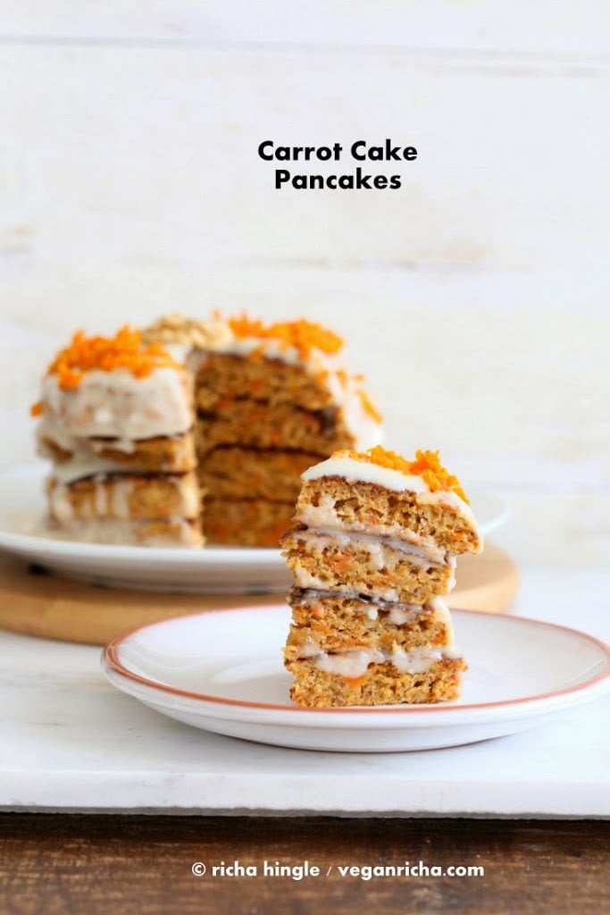vegan carrot cake pancakes