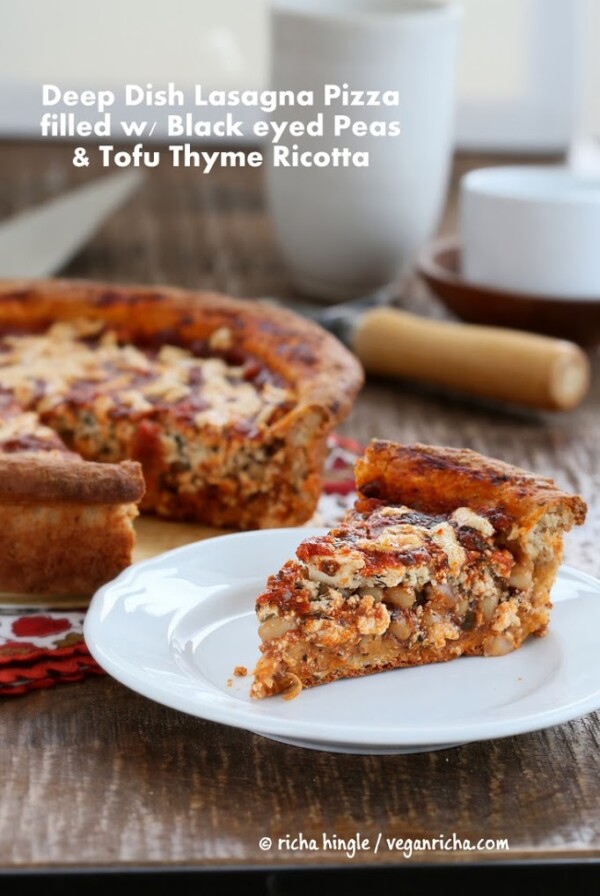 Bringing in the new year with some Black eyed Peas and this deep deep dish Pie! #glutenfree #veganricha #vegan