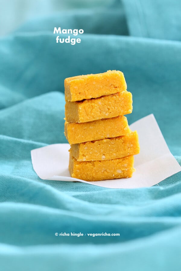 vegan mango fudge #glutenfree #veganricha #vegan