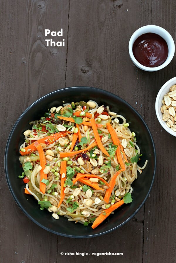 You donโt have to go to Thailand to enjoy some great pad thai. Tamarind is a sour, tangy fruit that is used frequently in Indian and Thai cuisine. Check international aisles, Indian grocery stores, and other Asian grocers for tamarind or look for it on the Internet.ย #glutenfree #veganricha #vegan