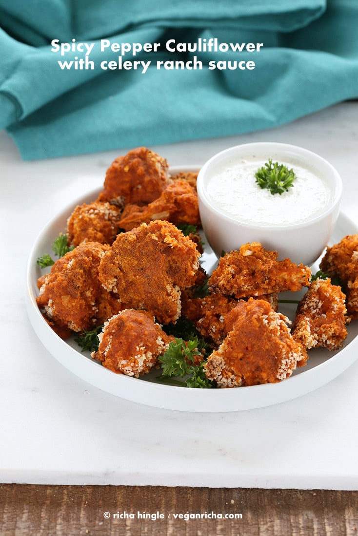 Spicy Baked Cauliflower Bites | Vegan Richa