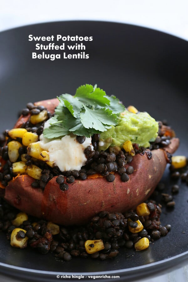 Lentil Stuffed Sweet Potatoes | Vegan Richa #vegan #glutenfree #veganricha