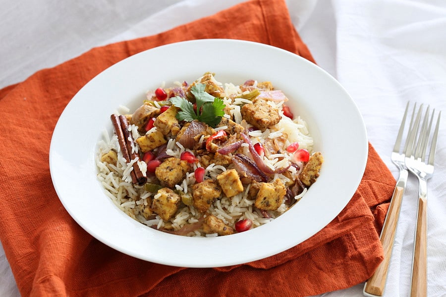 Tempeh Tikka Pulao | Vegan Richa
