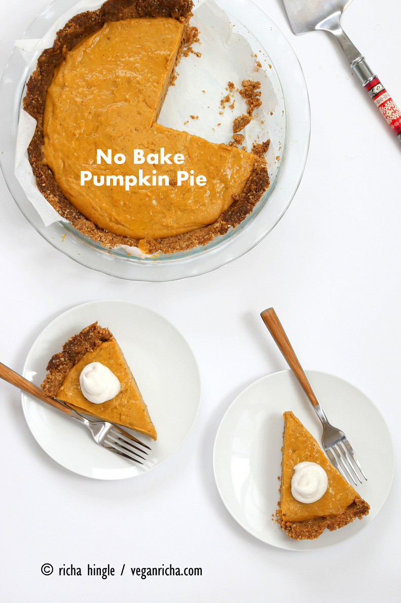 No Bake Vegan Pumpkin Pie | Vegan Richa