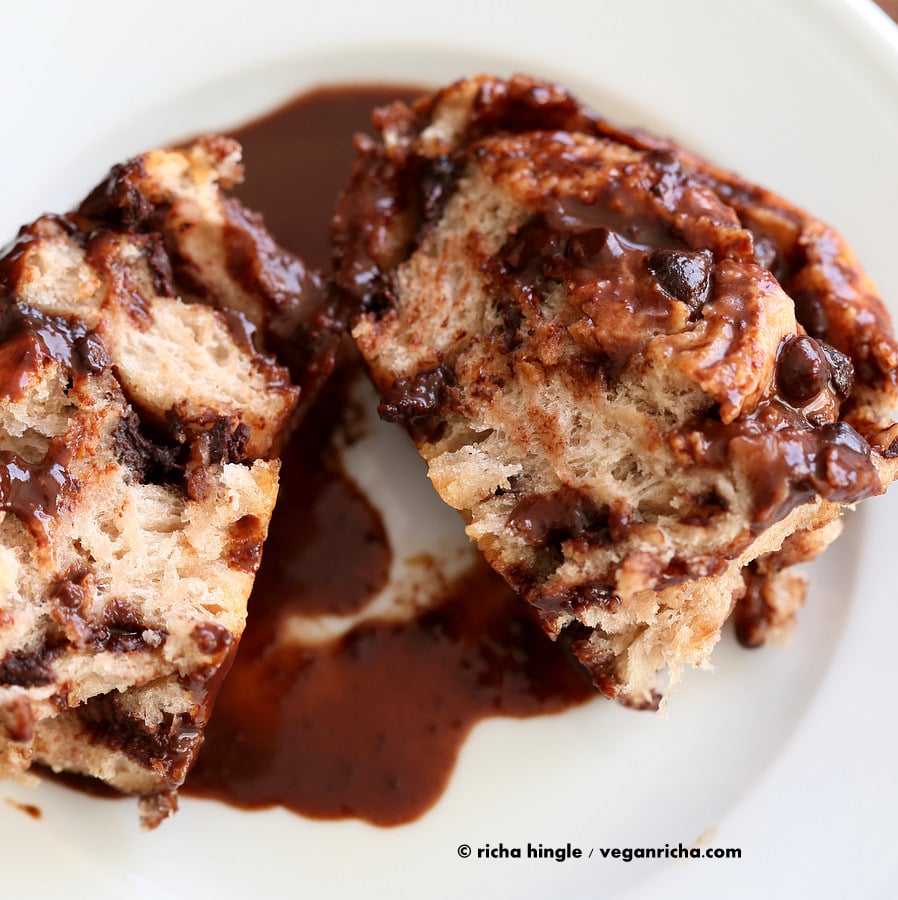 Strawberry Chocolate Cinnamon Rolls | Vegan Richa