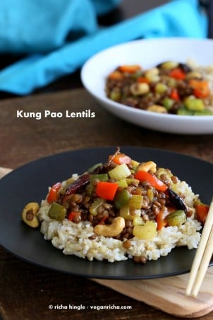 Kung Pao Lentils |Vegan Richa #vegan #glutenfree #veganricha