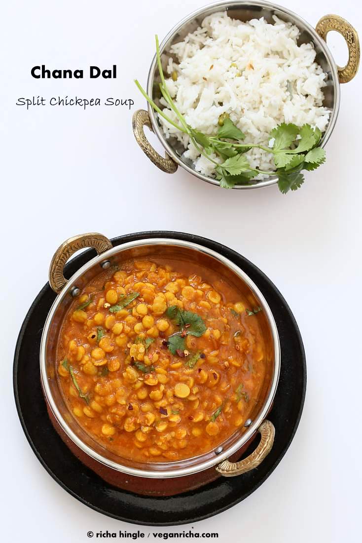 Easy Chana Dal - Split Chickpea soup| Vegan Richa