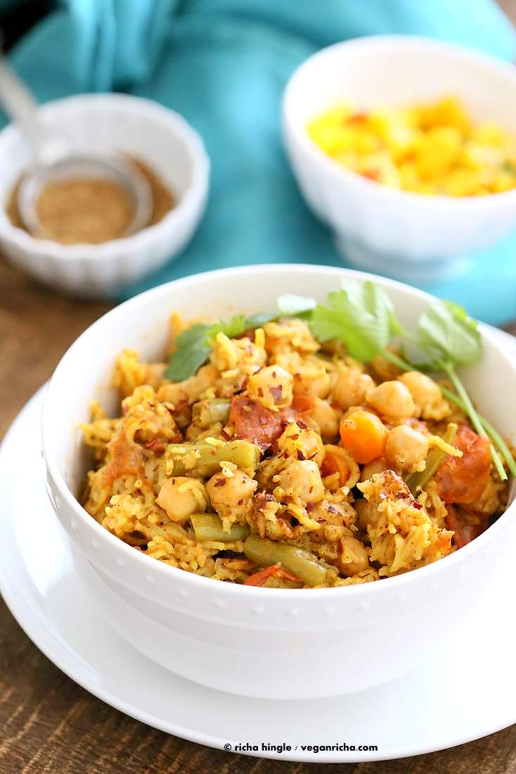 Chickpea Rice Pulao | Vegan Richa