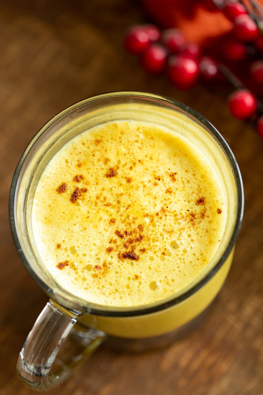 Turmeric Latte with Pumpkin Pie Spice Golden Milk Latte. #vegan #glutenfree #veganricha