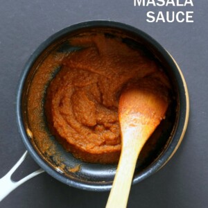 Easy Bhuna Masala Sauce for Indian curries. 1 Pot 30 Minute Masala Sauce. Bhuna means roasted. Use this roasted masala simmer sauce for quick curries. Add non dairy milk or cashew cream or yogurt. #Vegan #Glutenfree #Recipe #VeganRicha | VeganRicha.com