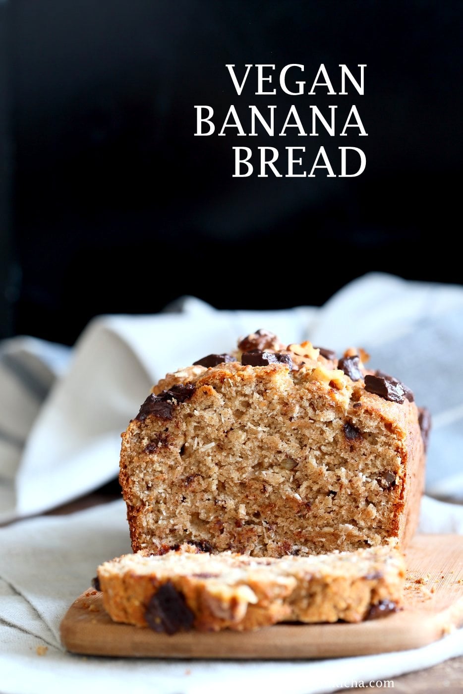 Vegan Banana Bread Loaf #vegan #veganricha