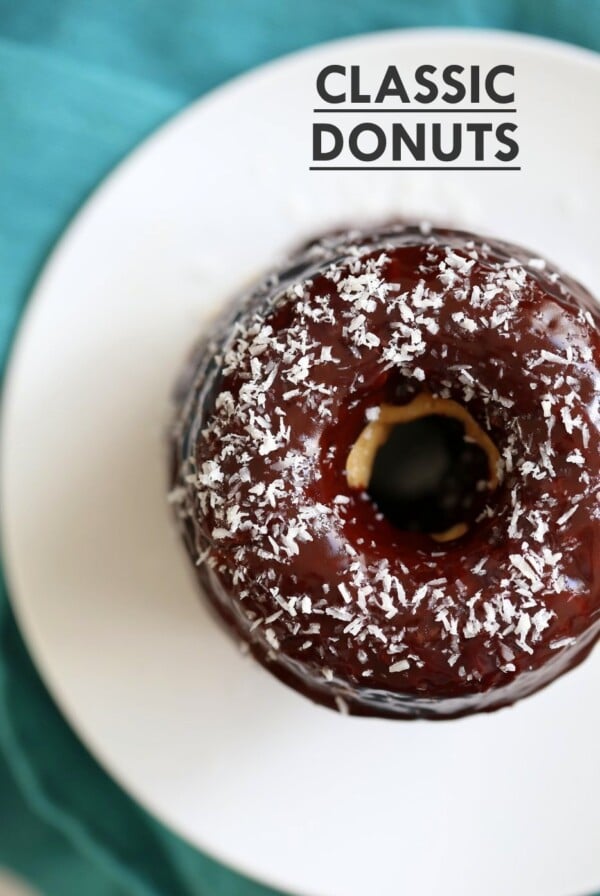 Vegan Donuts Recipe with Chocolate Glaze. Classic Vegan Doughnut. Easy, quick and impresses everyone. Simple Baked Donut Recipe. Vegan Soy-free. | VeganRicha.com #glutenfree #veganricha #vegan