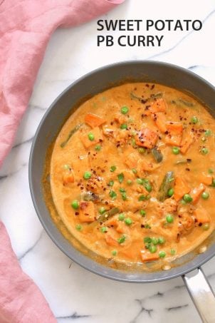 Sweet Potato Peanut butter curry #vegan #glutenfree #veganricha