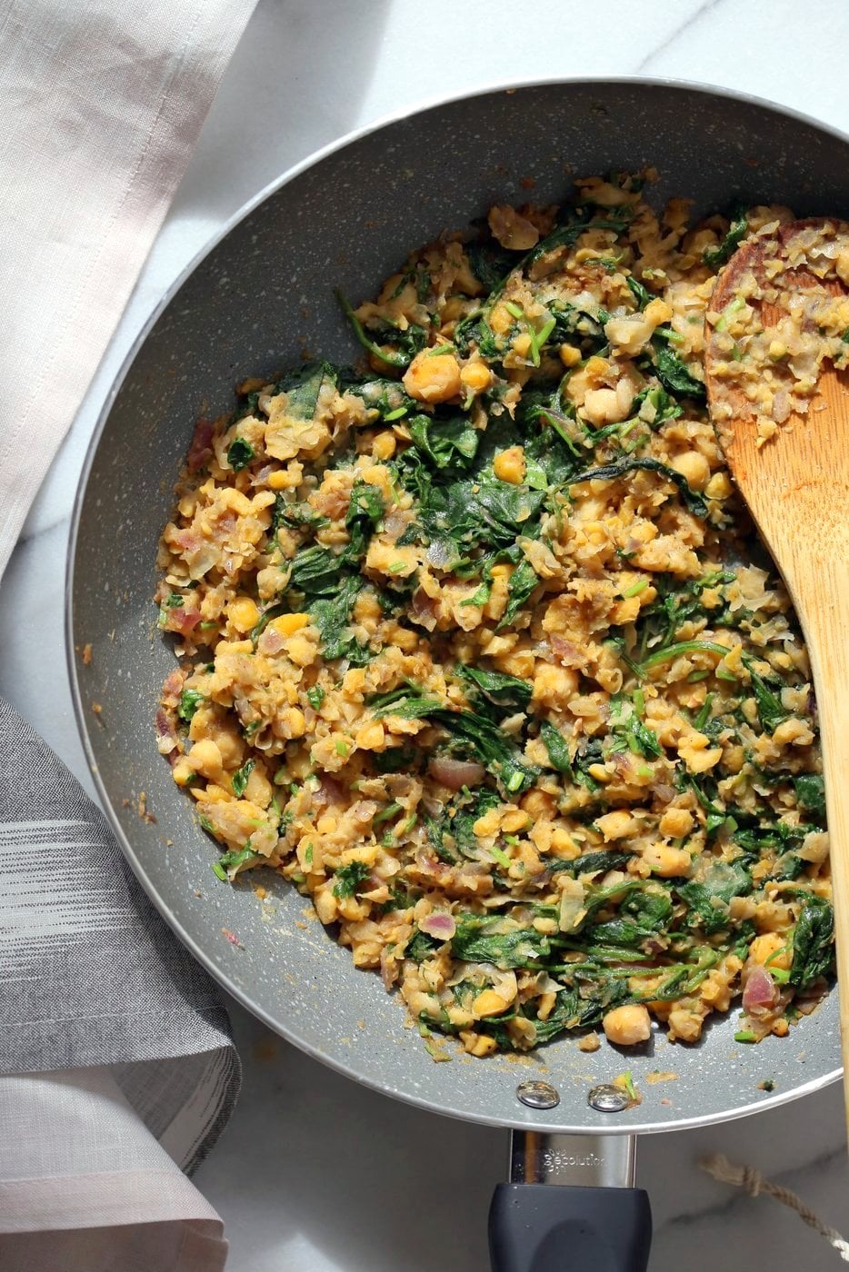 Chickpea Spinach Pie with Berbere Spice. Easy Chickpea Spinach Pastry for holidays and company with vegan puff pastry. Use spices or blends of choice. Use lentils for variation. Vegan Soy-free Nut-free Recipe. | VeganRicha.com