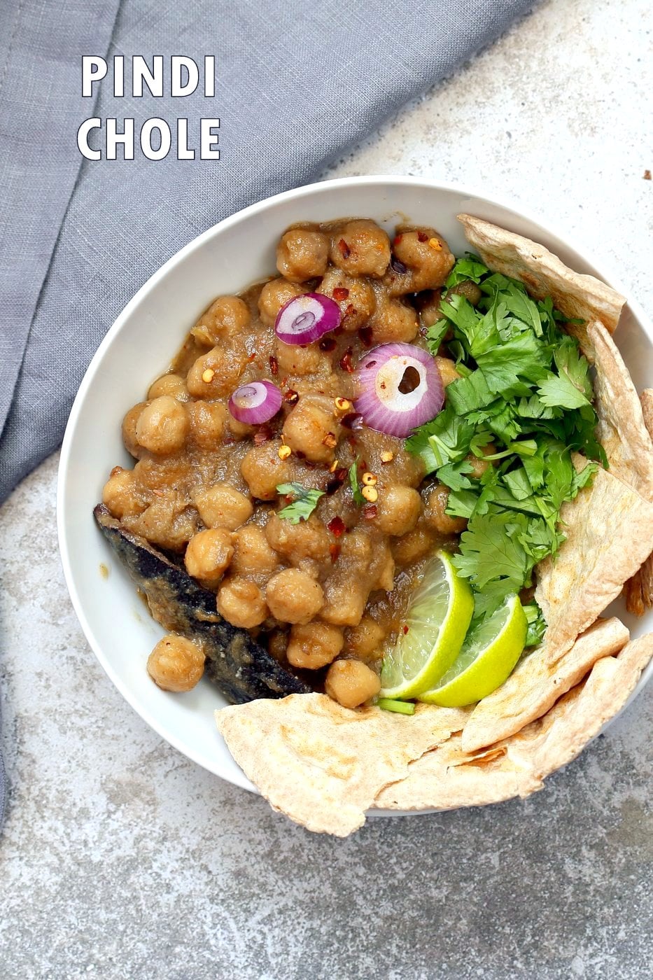 Pindi Chole - Chickpea Curry with Whole Spices. Chickpeas cooked with whole spices then added to a sauce with caramelized onions. Punjabi Chole Adapted from Rawalpindi style Chole. Instant Pot or Saucepan)Vegan Gluten-free Nut-free Soy-free Recipe | VeganRicha.com