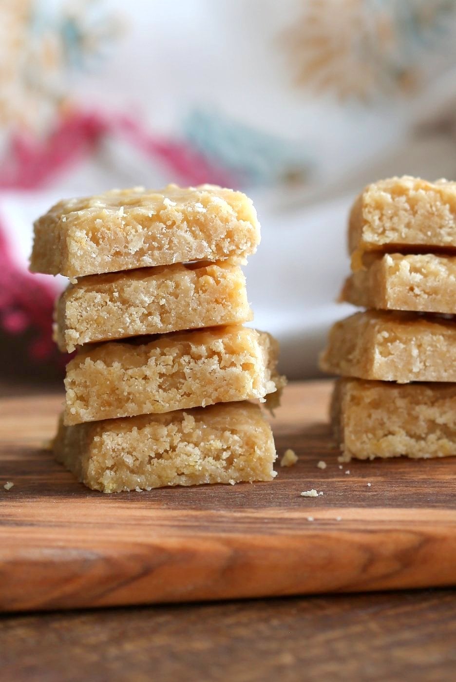 Vegan 7 Cup Burfi - Diwali Sweet with Chickpea flour and Coconut veganized with almond milk and oil. Easy Traditional Indian Sweet 7 cup cake for Diwali or other festivals. Vegan Gluten-free Soy-free Recipe. Nut-free option