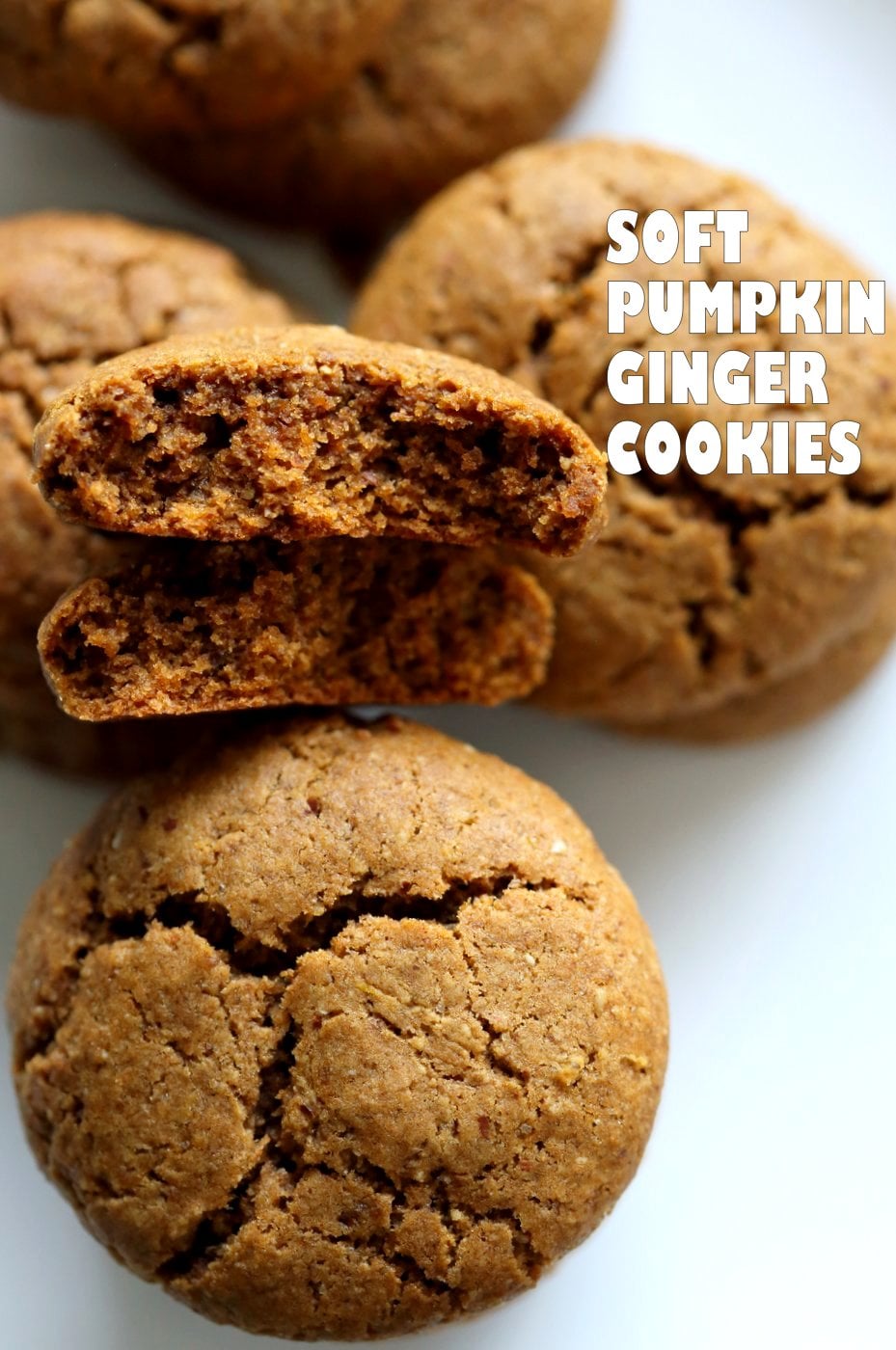 Pumpkin Ginger Snaps. Vegan Pumpkin Ginger Cookies with gingerbread spices and pumpkin. Soft Fudgy Cookies. #Vegan #Recipe #glutenfreeoption #veganricha | VeganRicha.com