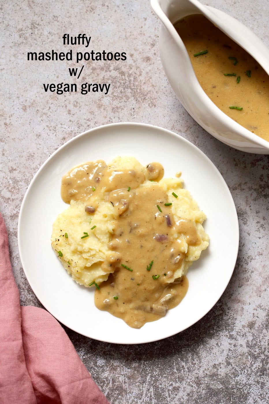 Best Vegan Gravy - 1 Pot - Mushroom Free Vegan Gravy with Fluffy Mashed Potatoes. Can be Nut-free, soy-free. Serve over mashed potatoes, biscuits, thanksgiving loaf and more. #Vegan #Recipe #veganricha | VeganRicha.com