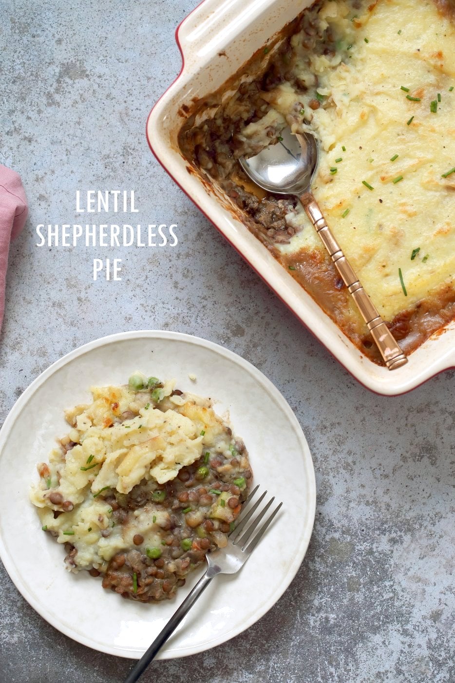 Vegan Lentil Shepherd's Pie - Mushroom and Lentil Shepherdless Pie with Gravy and Garlic mashed potatoes. #Vegan #Glutenfree #thanksgiving #Recipe. Can be soy-free. #veganricha | VeganRicha.com