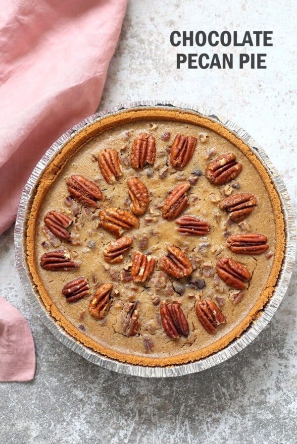 Vegan Chocolate Pecan Pie with Dates and Chai spice. All the pecan pie with chocolate. Vegan Derby Pie. Glutenfree with gf crust. Soyfree Recipe. #vegan #veganricha | VeganRicha.com