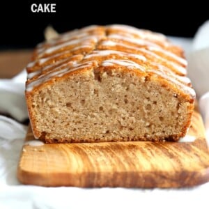 Amazing Vegan Eggnog Pound Cake. This Eggnog cake has no eggs, or dairy and is dense, cakey and full of winter flavor. Vegan Recipe. #vegan #veganricha