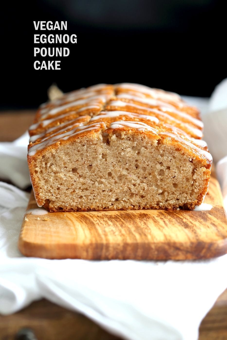 Amazing Vegan Eggnog Pound Cake. This Eggnog cake has no eggs, or dairy and is dense, pound cakey and full of winter flavor. Vegan Recipe.  #vegan #veganricha 