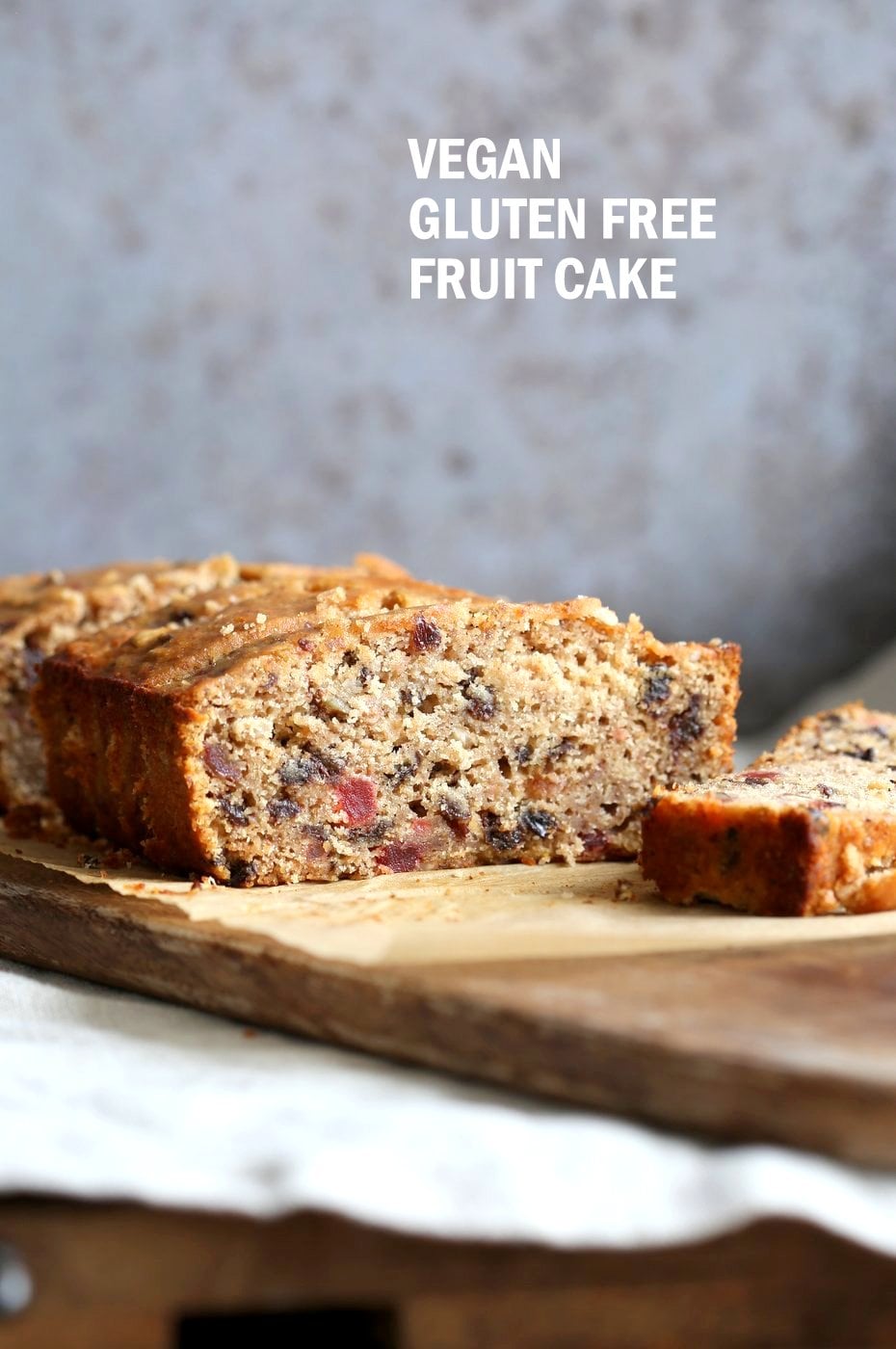 Vegan Gluten free Christmas Cake Fruit Cake full of nuts, dried fruits, candied ginger. Soft, Flavorful and great for gifting. Vegan Soyfree Recipe. #veganricha #vegan #glutenfree | VeganRicha.com