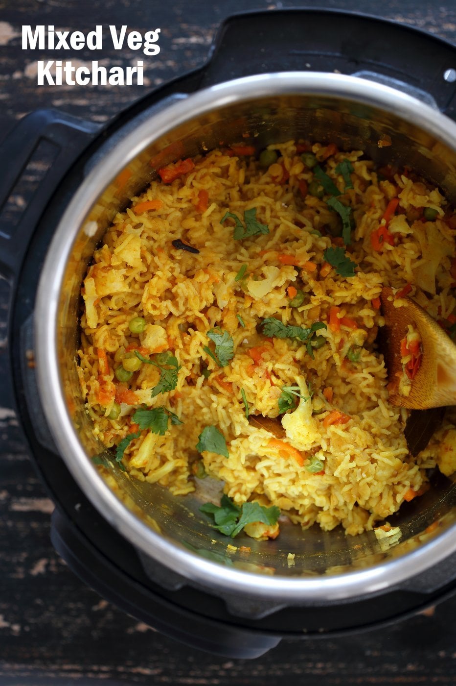 Khichdi in a Jar - Mixed Vegetable Kitchari Mix for Instant Pot or Saucepan. Easy Lentil Rice Soup with Veggies. Gift the jar full of lentils,, rice and spices. Empty into a pot with veggies of choice. Easy Weekday Dinner. Vegan Gluten-free Soy-free Nut-free Recipe. #vegan #veganricha