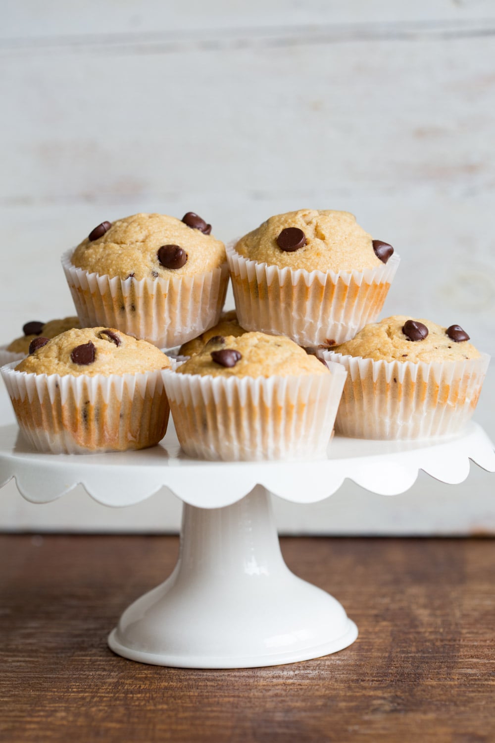 Vegan Chocolate Chip Muffins with coconut. These Soft, moist and chocolatey muffins take just a few minutes and have no added oil. #Vegan #Nutfree #Soyfree #Recipe #veganricha Use dried fruit instead of chocolate to make #oilfree | VeganRicha.com