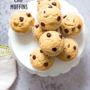 Vegan Chocolate Chip Muffins with coconut. These Soft, moist and chocolatey muffins take just a few minutes and have no added oil. #Vegan #Nutfree #Soyfree #Recipe #veganricha Use dried fruit instead of chocolate to make #oilfree | VeganRicha.com