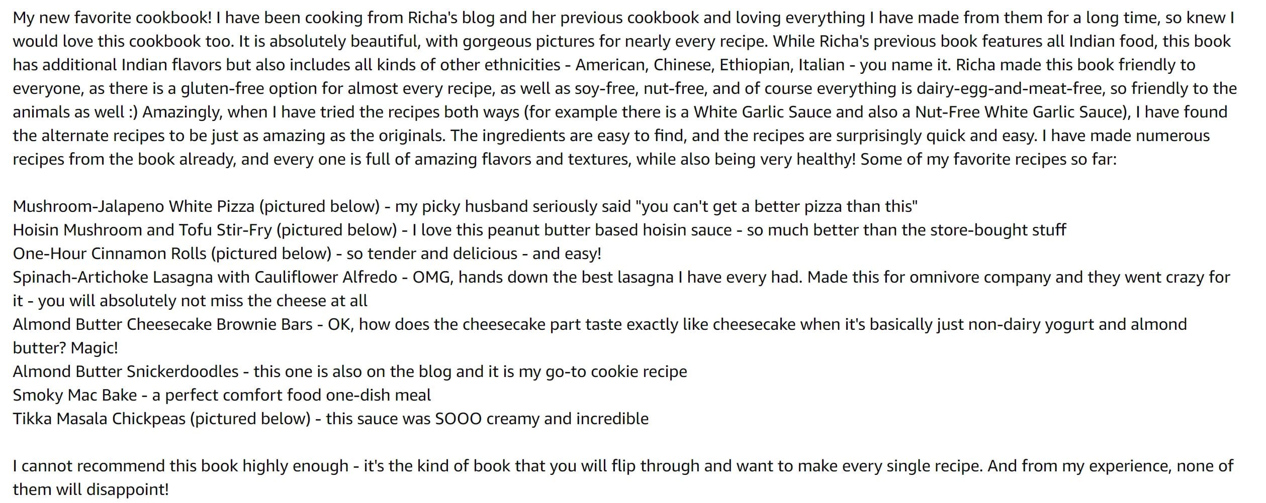 Reviews of Vegan Richa's Everyday Kitchen Cookbook