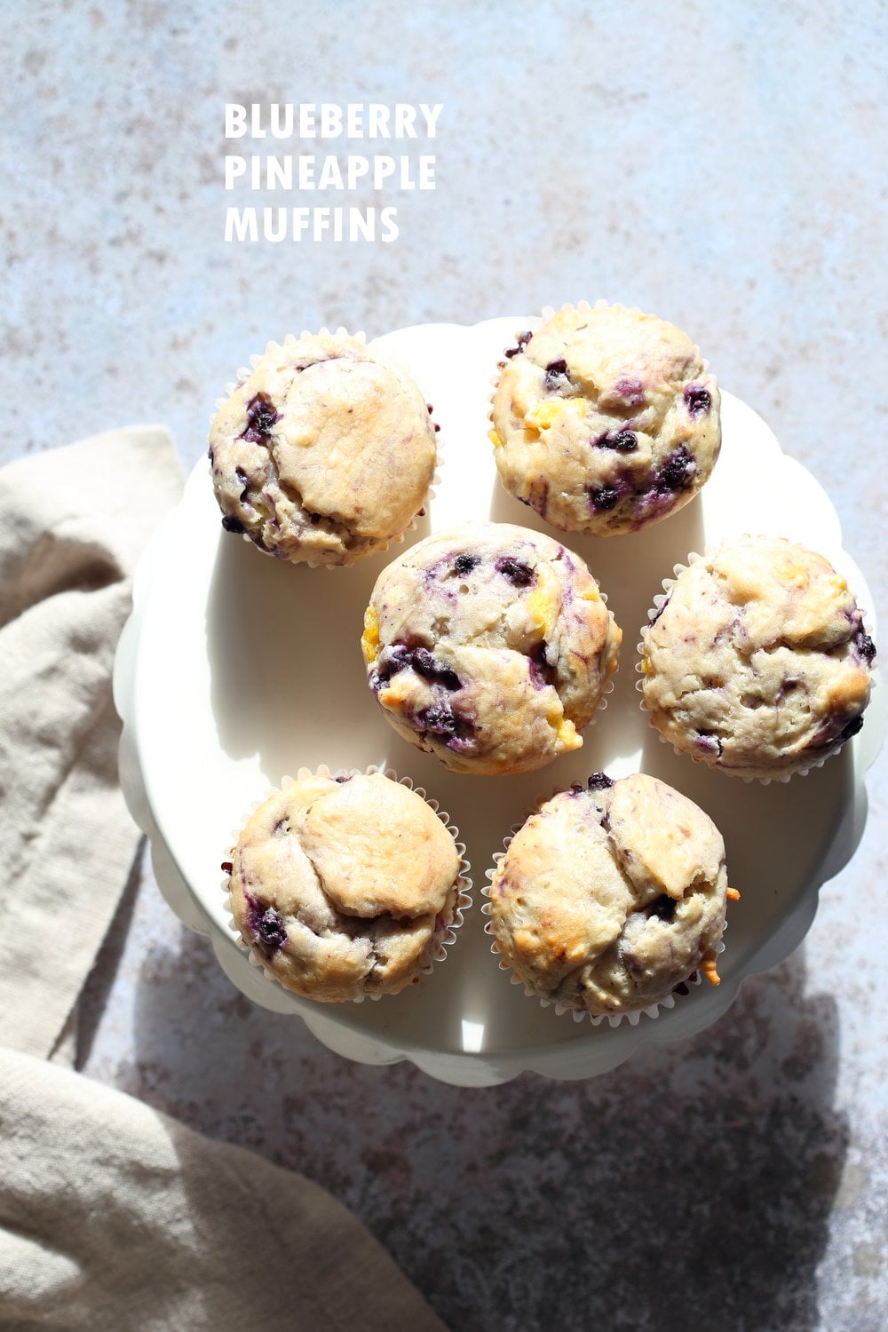 Vegan Blueberry Cheesecake Muffins with Cream Cheese & Pineapples. Blueberry Cream cheese Muffins! Soft, Moist, Delicious Pound Cake like Muffins. GF option #Vegan #Soyfree #Recipe. #veganricha