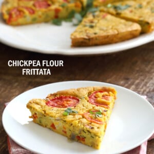 Chickpea Flour Frittata - Eggless Vegan Frittata Recipe. This Chickpea flour frittata is filling, easy and delicious. Use the batter to make pancakes, crepes, crustless quiche. #Vegan #Glutenfree #Soyfree #Nutfree #Recipe #veganrichaChickpea Flour Frittata - Eggless Vegan Frittata Recipe. This Chickpea flour frittata is filling, easy and delicious. Use the batter to make pancakes, crepes, crustless quiche. #Vegan #Glutenfree #Soyfree #Nutfree #Recipe #veganricha