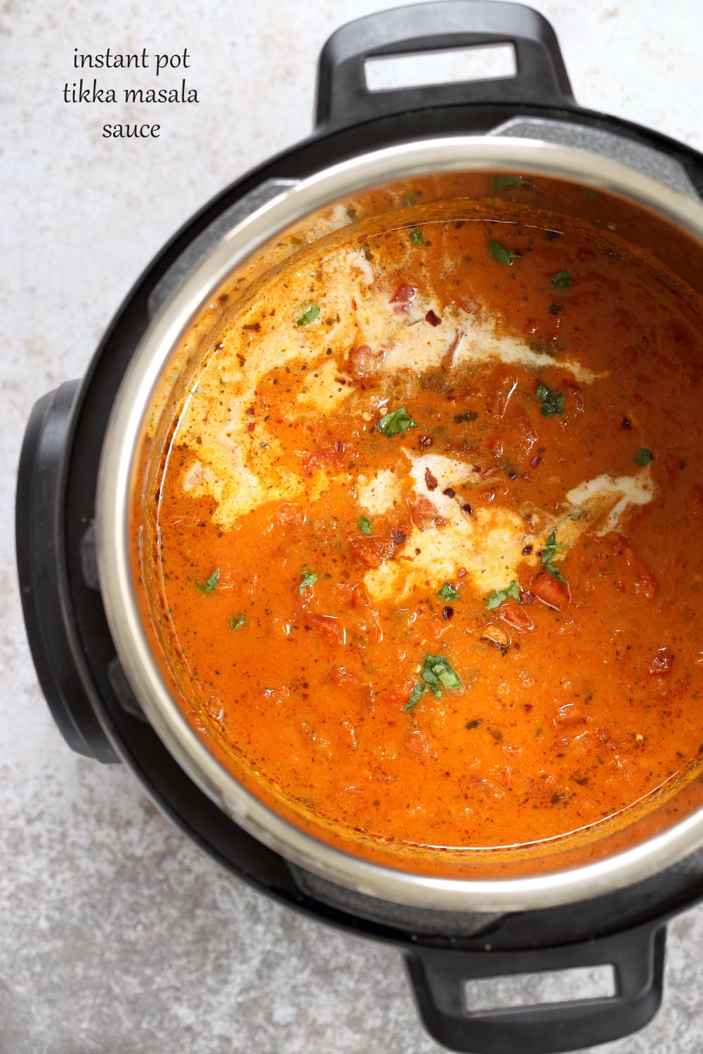 Instant Pot Tikka Masala - #Vegan Tikka Masala Sauce Recipe. Made in a Pressure Cooker. Saucepan option. Freezer Friendly Add veggies, tofu, chickpeas, vegan chickin subs. #Glutenfree #Soyfree #Nutfree #recipe #VeganRicha