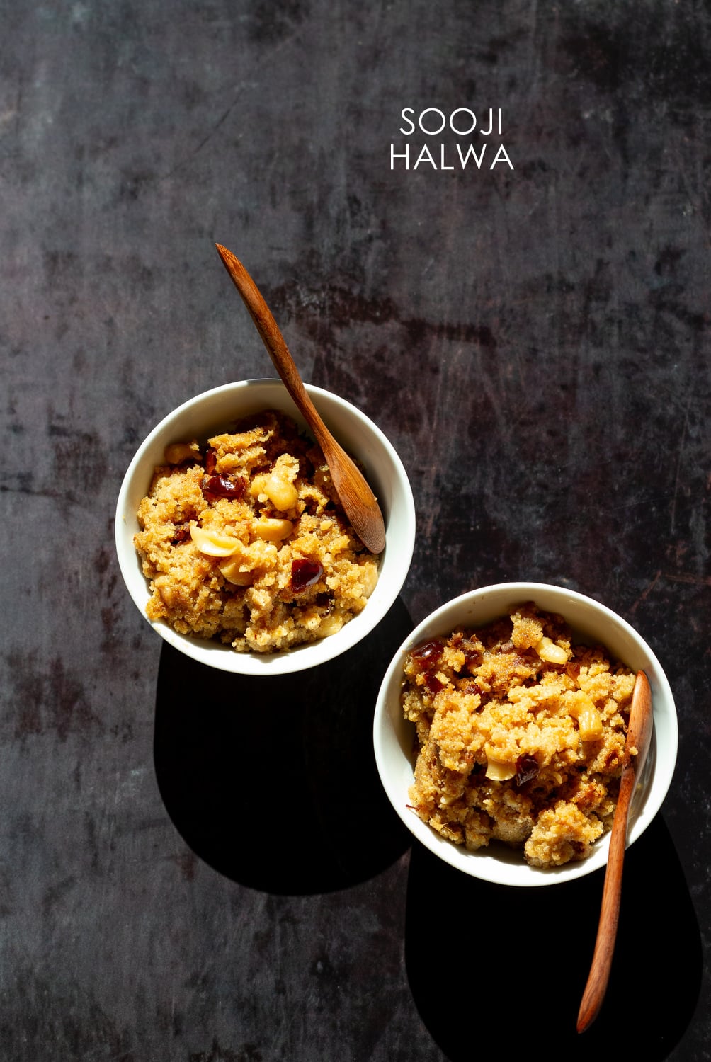 Instant Pot Sooji Halwa - Rava Kesari / Sheera. Vegan Indian Spoon Fudge. Add pineapple or bananas for Pienapple or Banana Sheera. Can be nutfree, glutenfree #veganricha #vegan #indian #soojihalwa