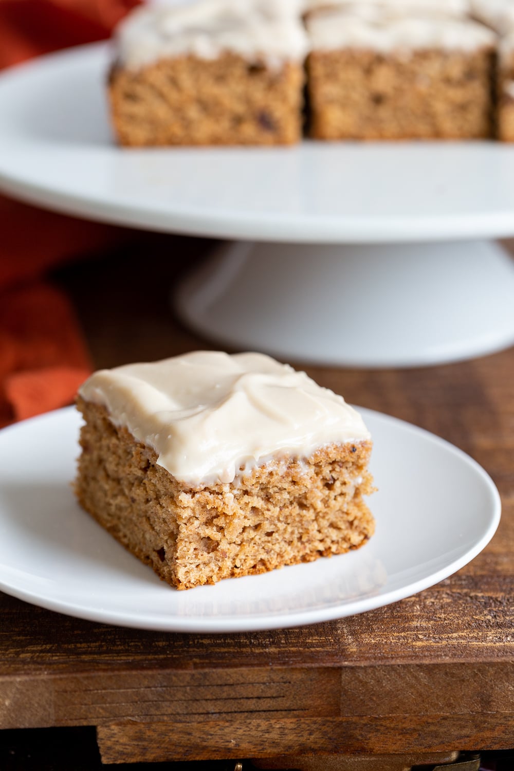 Vegan Spice Cake. 1 Bowl Super Moist Spiced Applesauce Cake with tons of winter spice flavor and Vegan Cream Cheese Frosting. #Vegan #Nutfree #Recipe. Glutenfree option.#VeganRicha | VeganRicha.com