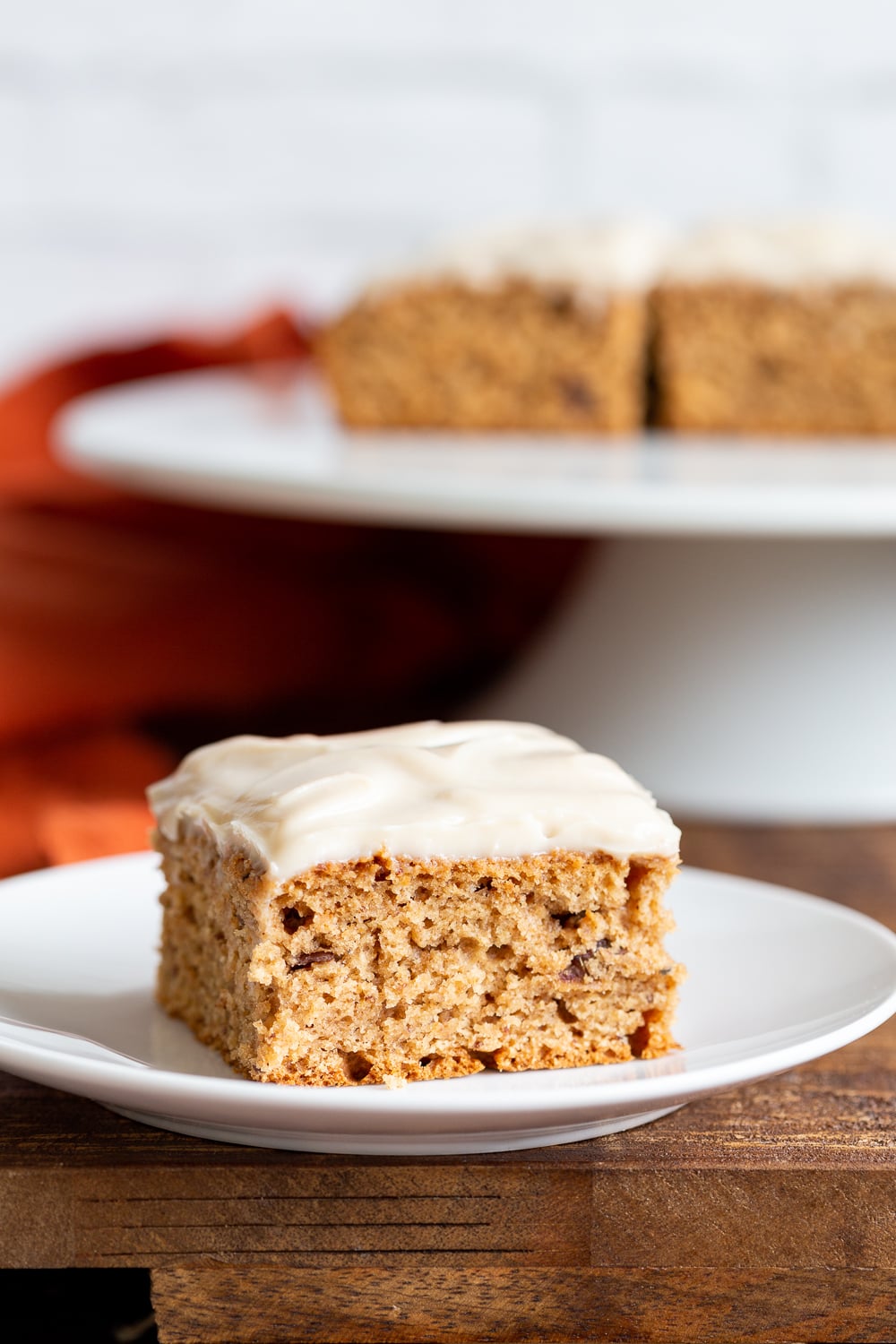 Vegan Spice Cake. Super Moist Spiced Cake with tons of winter spice flavor and Vegan Cream Cheese Frosting. #Vegan #Nutfree #Recipe. Glutenfree option.#VeganRicha | VeganRicha.com
