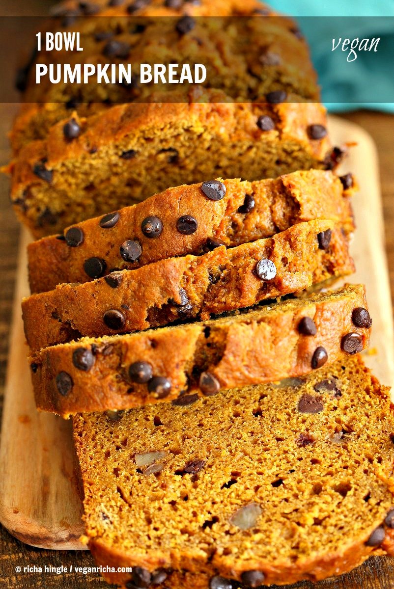 Vegan Pumpkin Bread #VeganRicha