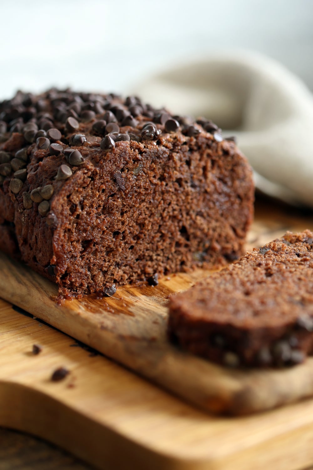 eggless cake Chocolate Gingerbread Cake on a wooden board