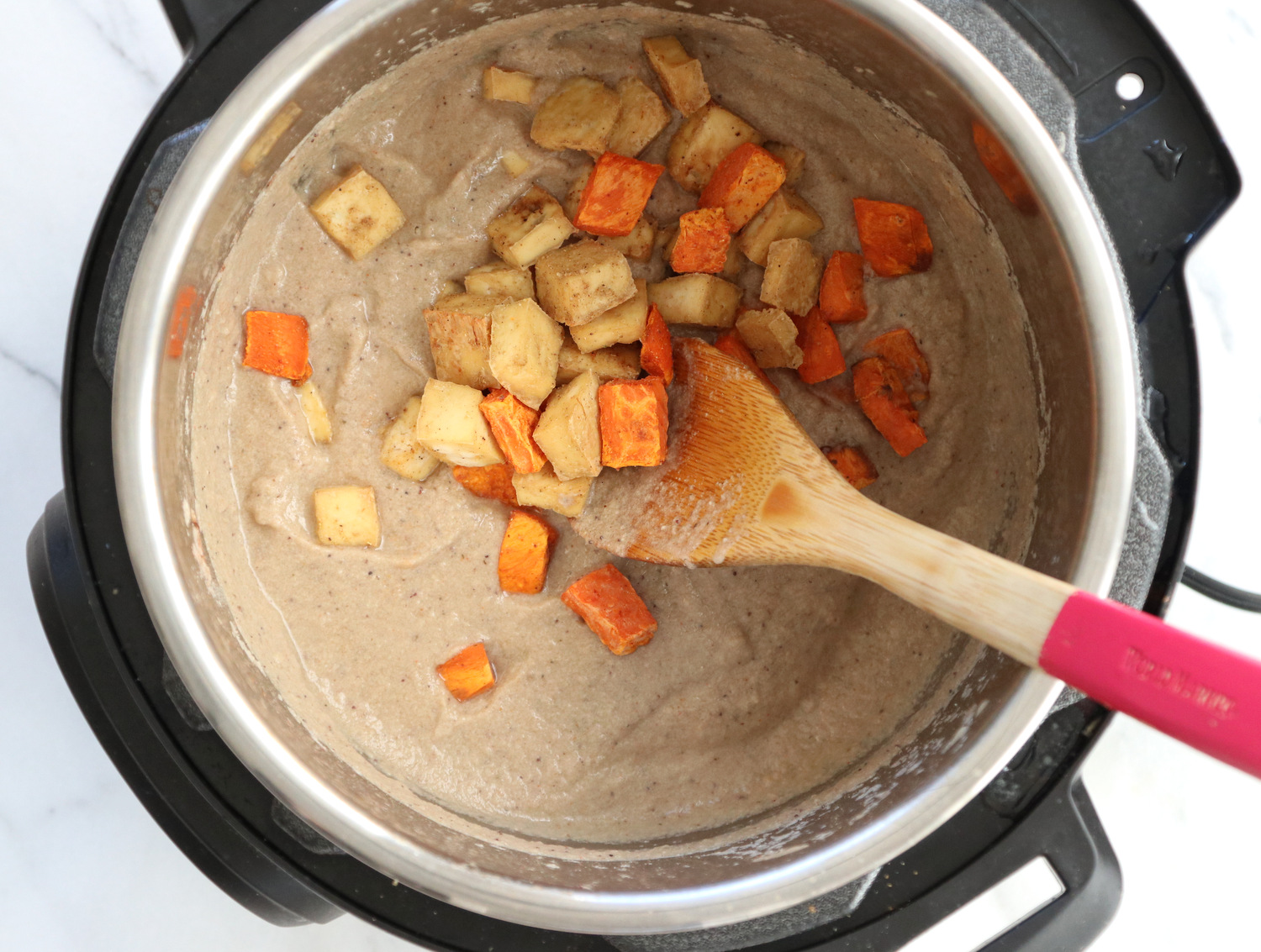Vegan Korma Sauce in Instant Pot with roasted veggies