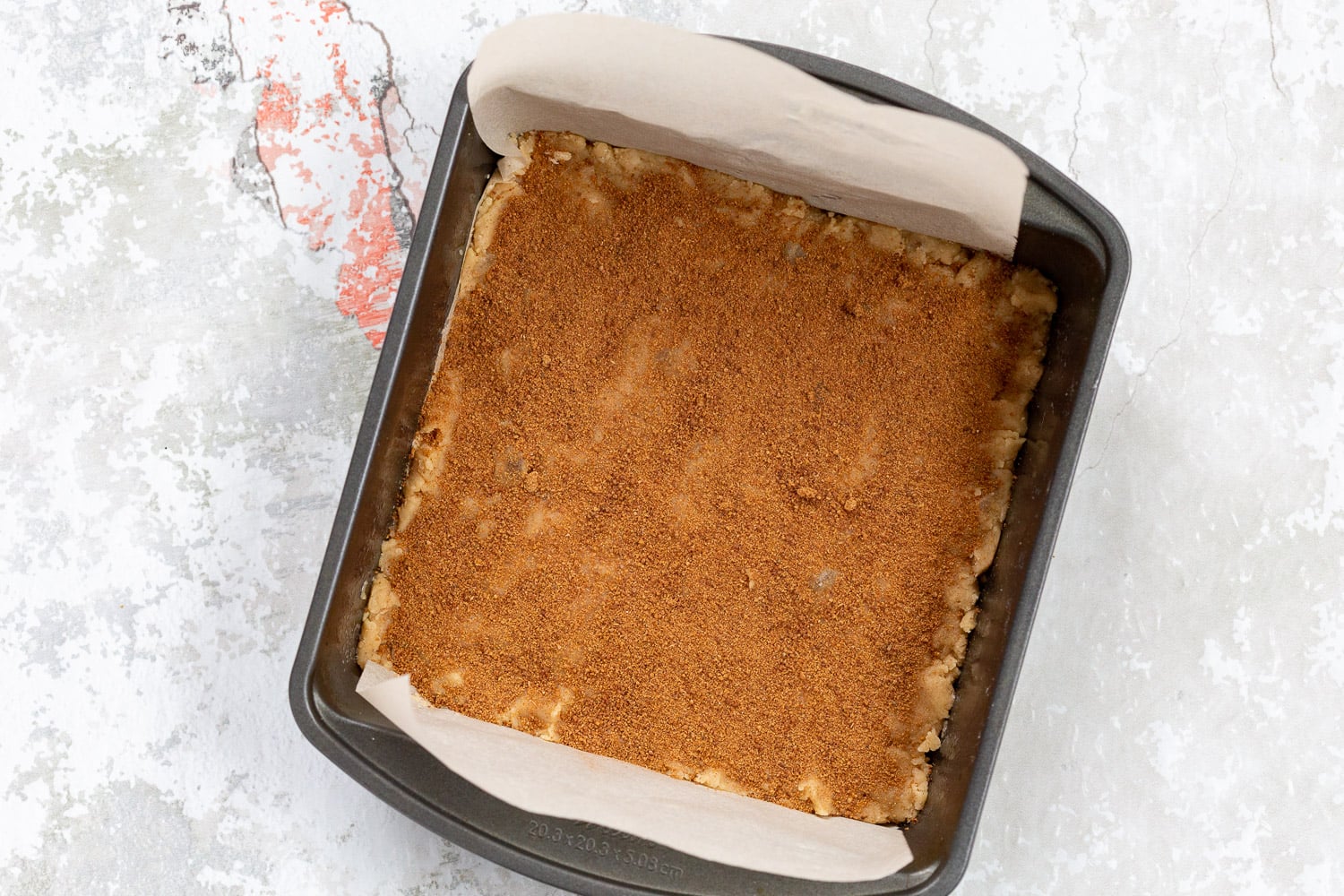 These Vegan Snickerdoodle Bars need 1 Bowl and 30 mins. Easy Snickerdoodle cookie bars short bread like, cinnamony and delicious. Glutenfree option. #vegan #recipe #snickerdoodlebars #veganRicha