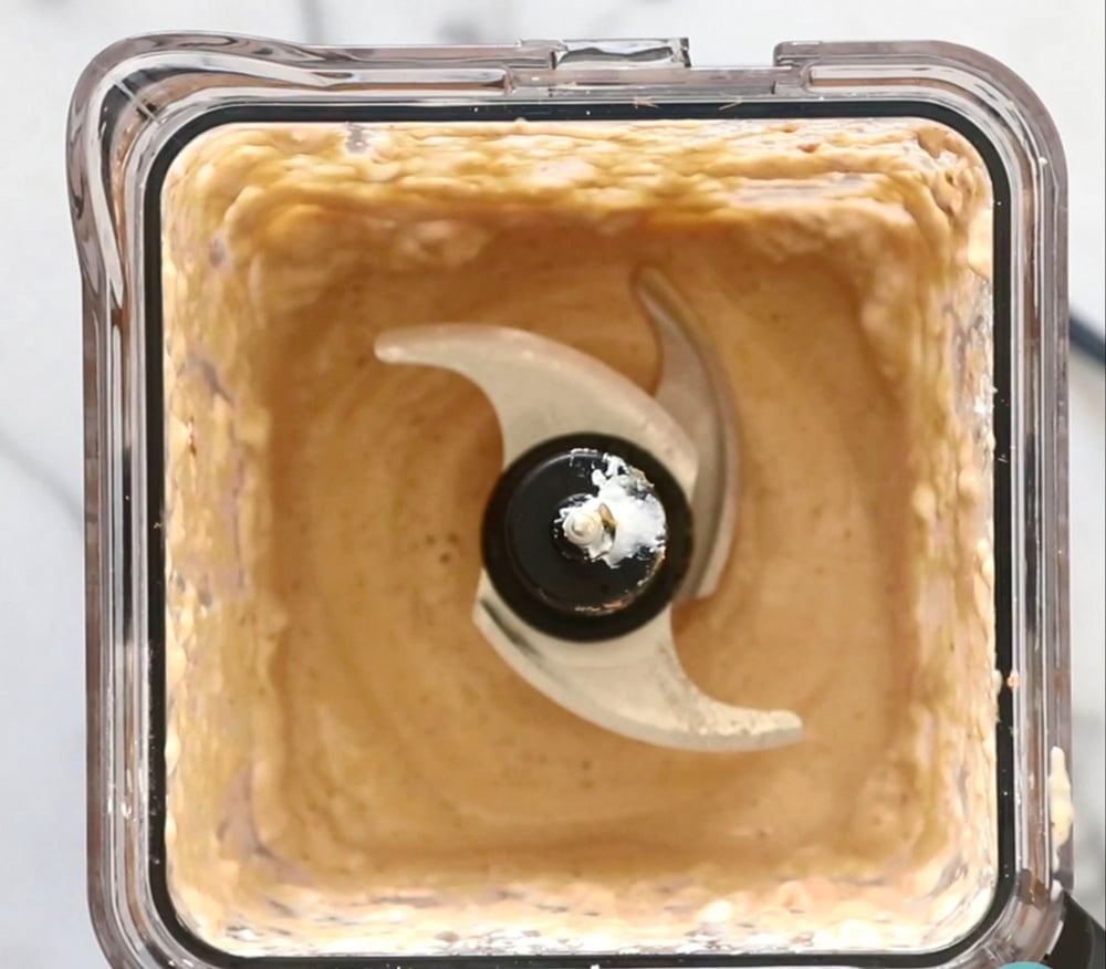 Ingredients blended in a Blenderfor our Baked Vegan Cheesecake filling