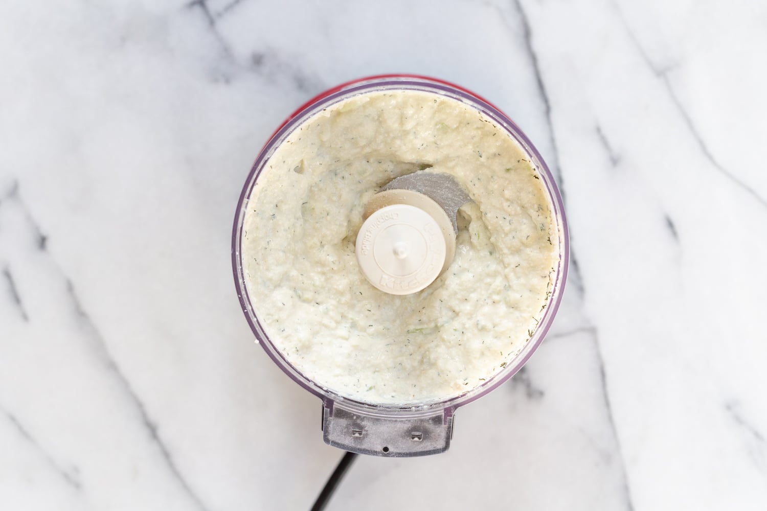 Vegan Tzatziki in a food processor