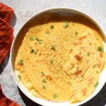 Vegan Socca in a white plate