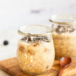 Our Vegan Samoa Cookie Overnight Oats in glass jars